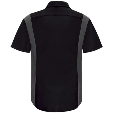 Workwear Outfitters Men's Long Sleeve Perform Plus Shop Shirt w/ Oilblok Tech Black/Charcoal, Small SY32BC-RG-S
